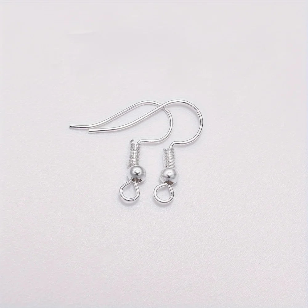 120pcs Silvery Color Earring Hooks Hypoallergenic Jewelry Making Supplies Findings Ear Wires Fish Hooks Accessories