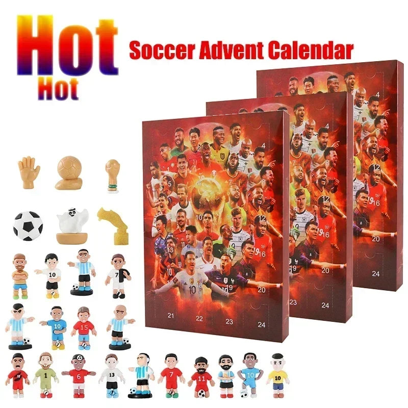 1/2/3PCS Soccer Advent Calendar 2024 Sports Christmas Advent Calendar Xmas Countdown Calendar Surprise Gifts for Soccer Fans