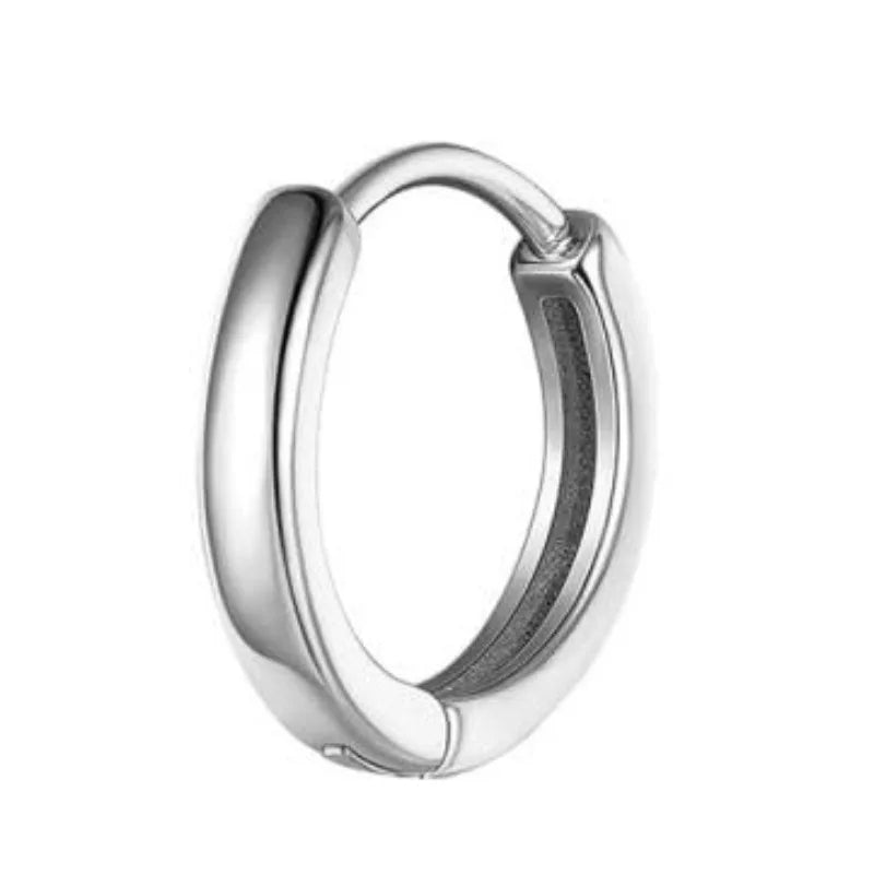 Bobisty 1pc Earrings for Sensitive Ears Surgical Stainless Steel Earrings for Women Dainty Flat Back Earring Stud Hoop Cartilage