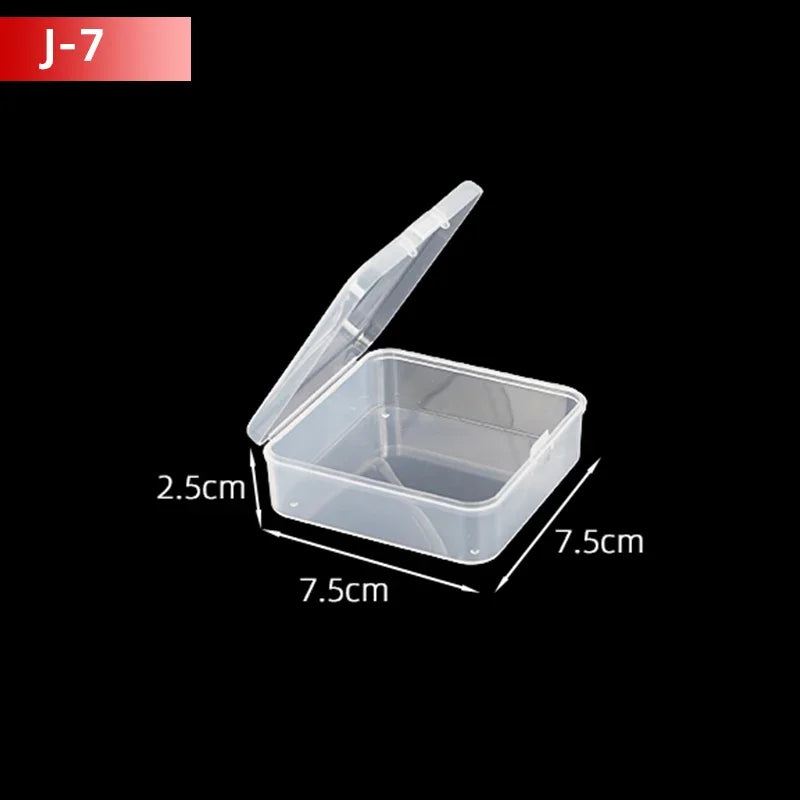 5Pcs/10Pcs PP Storage Box Mini Transparent Plastic Case Container Square Rectangle Packaging Box for Jewellry Beads Small Items