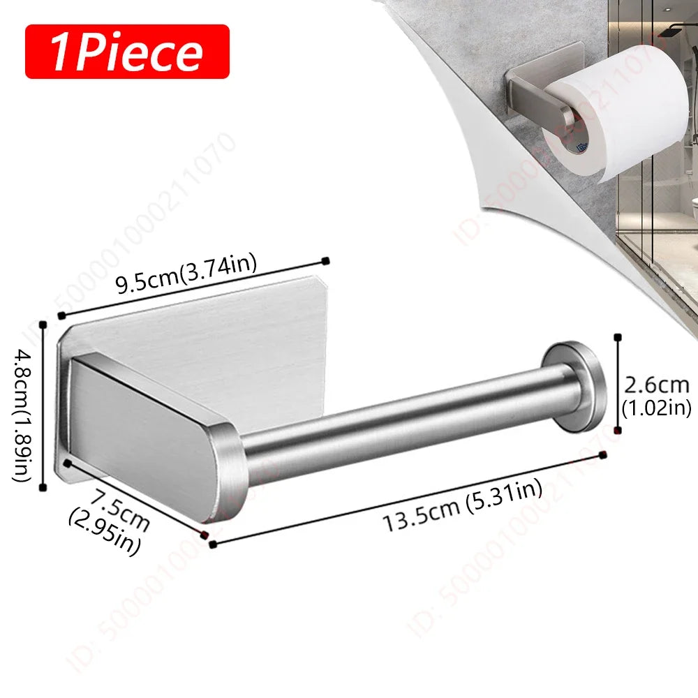 1~2PCS Toilet Paper Rack Bathroom Paper Towel Holder Adhesive Absorbent Paper Dispenser WC Kitchen Hardware Storage Accessories