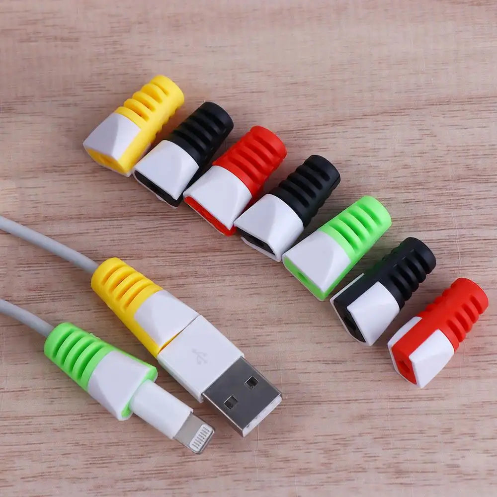 10Pcs Cable Protector Colorful Durable USB Charging Cable Protective Sleeve Cord Protector Data Line Accessories