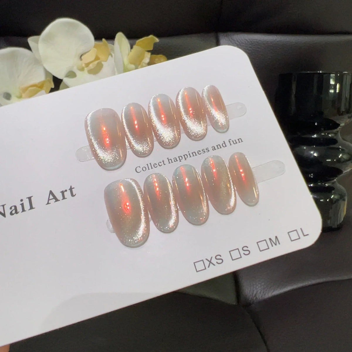 10Pcs/set White French Handmade Press on Nails Short Oval Fake Nails Wearable Stick-on Nails False Nail Uñas Накладные Ногти 네일팁