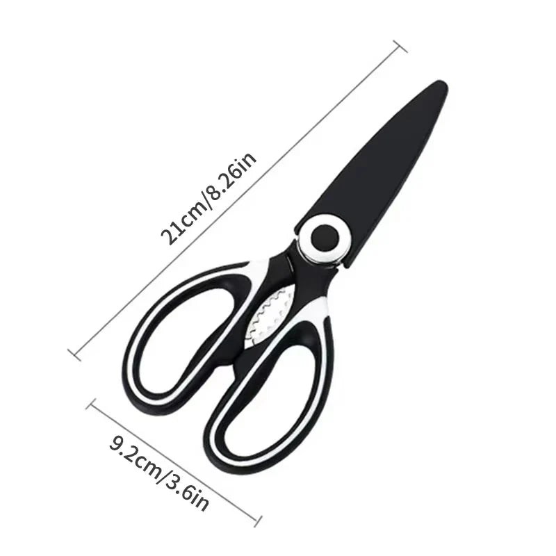 Multifunctional Kitchen Scissors Household Kill Fish Cut Vegetables Roast Broiler Bone Scissors Stainless Steel Scissors