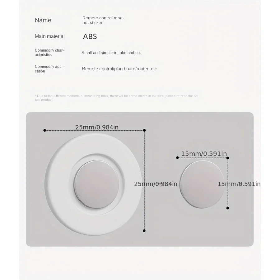 Magnetic Remote Control Holder Wall Mount Adhesive Remote Control Holder Strong Hold Tv Remote Holder for Home Office