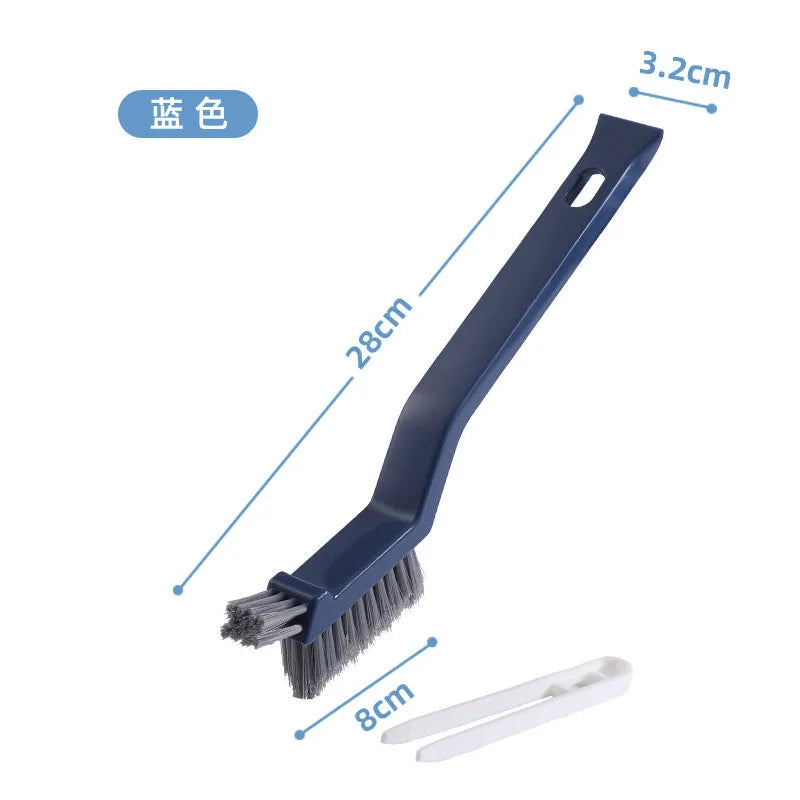 Multipurpose Bathroom Tile Floor Gap Cleaning Brush 2 in 1 Window Groove Hand Cleaning Tool for Household Corners and Kitchen