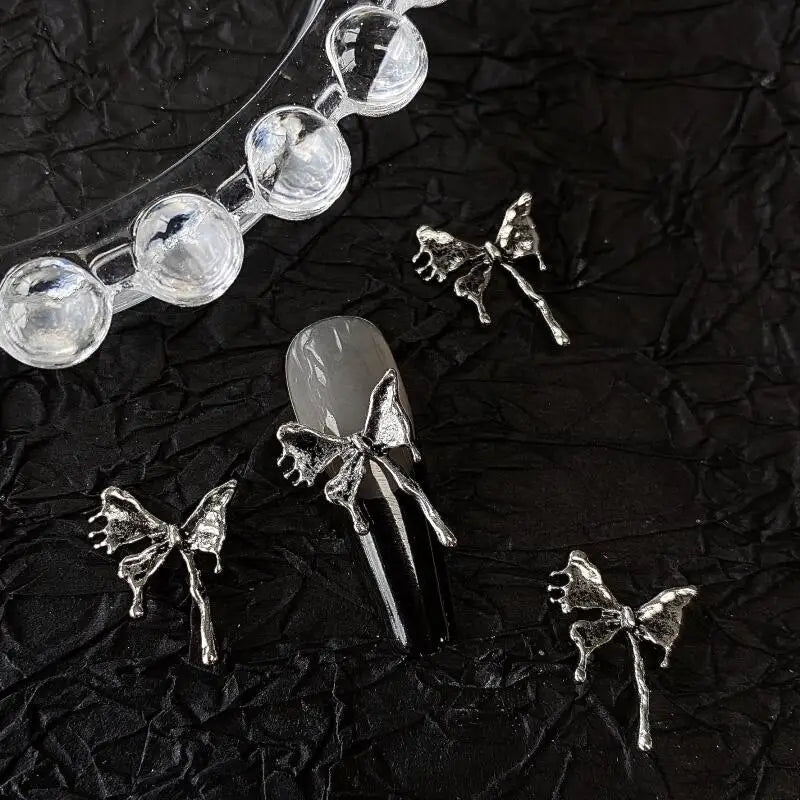10pcs Gothic Punk Style Nail Art Charms Antique Silver Alloy  Jesus Catholic Cross Accessories Devil Angel Nail Decorations