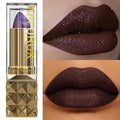 1pc Sexy Glitter Shiny Red Lipstick Pearlescent Lip Tint, Long Lasting Lip Senior Matte Lip Makeup Gifts for Women Metallic Lip