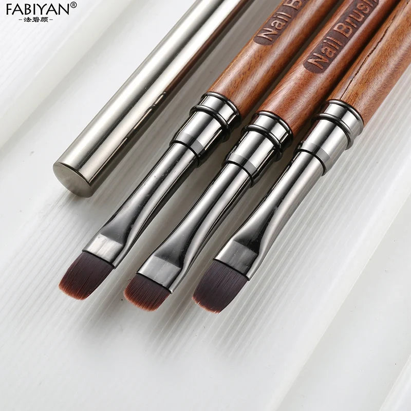 Sandalwood Nail Art Glue Phototherapy Pen UV Gel Brush Painting Drawing Flowers Nail Brushes Manicure Tools For Nail Salon