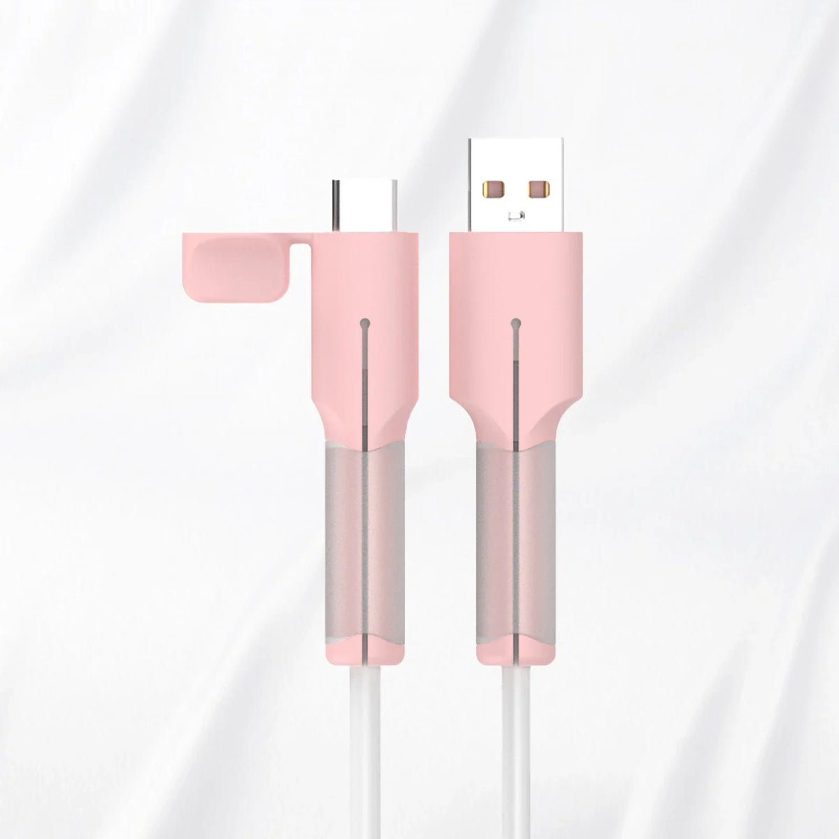Charger Cable Protector, Type-C to Type-C/iPhone/USB A Silicone Charger Cord Protector, 2-in- Cord Protector with Cable Winder