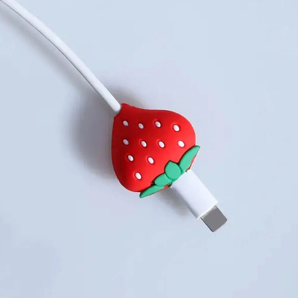 1pcs Fruit Shape Cable Protector Protective Sleeve Cute Anti-breakage Data Line Mobile Phone Charging Cable Protector For iphone