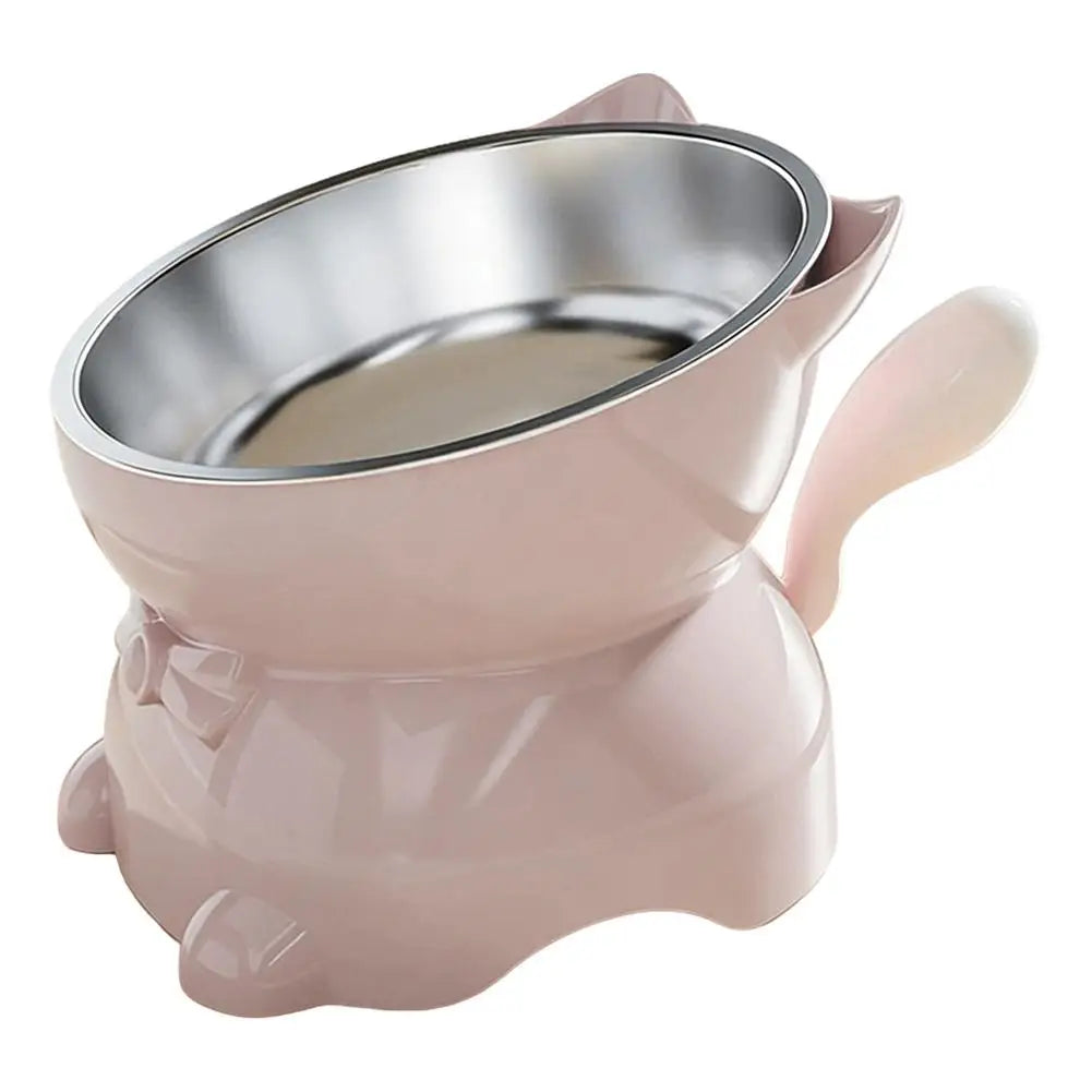 Stainless Steel Cat Bowl Anti-Spill Slanted Cat Food Food Water Dish For Cats Kitten Stainless Steel Cat Bowl