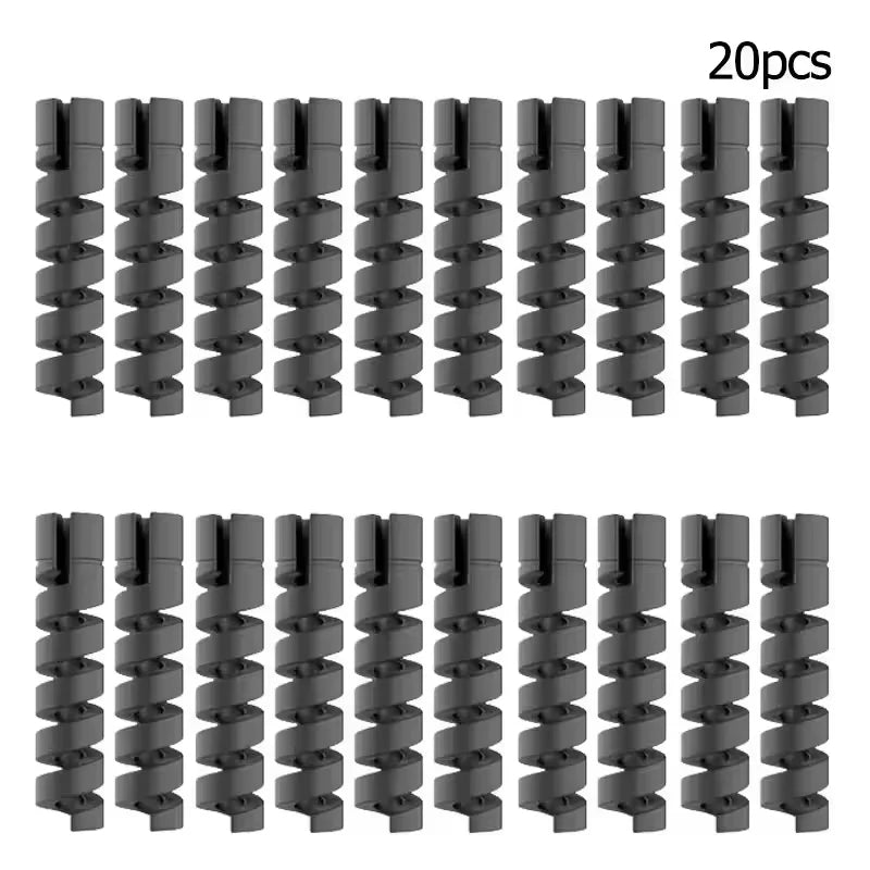 6/20pcs Cable Protector Silicone Charge Cable Spiral Winder Wire End Cord Savers Cover For Phone USB Charger Cable Accessories