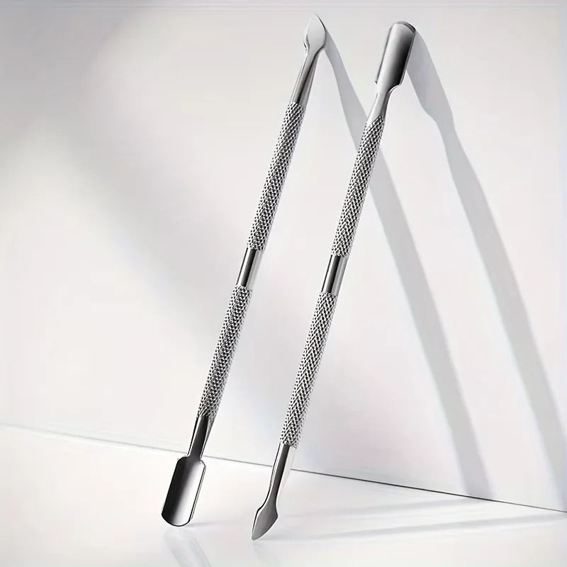 1Pcs/10Pcs Double Head Cuticle Pusher Removal of Gel Nail Removal Tool Dead Skin Stainless Steel Manicure Tool Set Nail Pusher