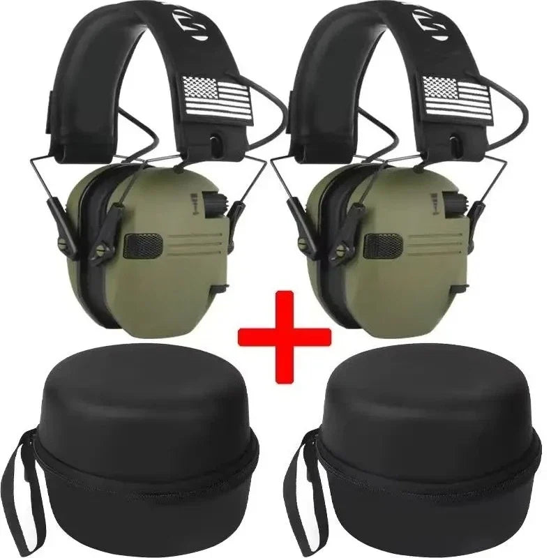 Shooting Hunting Electronic Earmuffs Active Noise Cancelling Protect Hearing Tactical Headset NRR22 EMI Filtering Sound Amplify