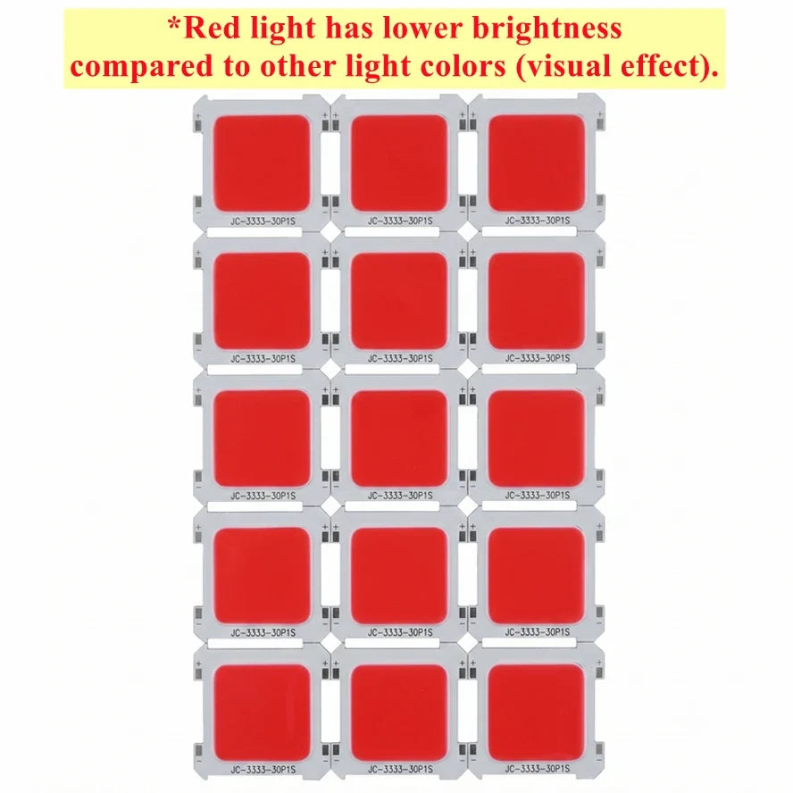 6 Light Colors 100~10PCS 3V LED COB Integrated Chip High Brightness Spotlight Tube Light Portable Camping Light Bulb Accessories