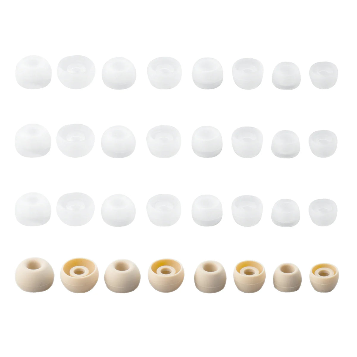 KBEAR 4540 Coffee Silicone Eartips Ergonomically Designed Earcap Optional XS/S/M/L Size and Combination Set Comfortable Earmuffs