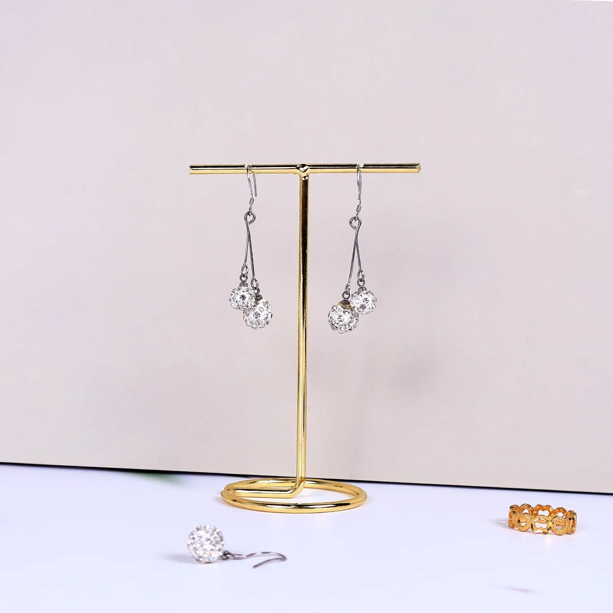 1Pcs/10Pcs Wooden Base Jewelry Display Rack Bracelet Earring Necklace Storage Holder Jewelry Organizer Photo Prop