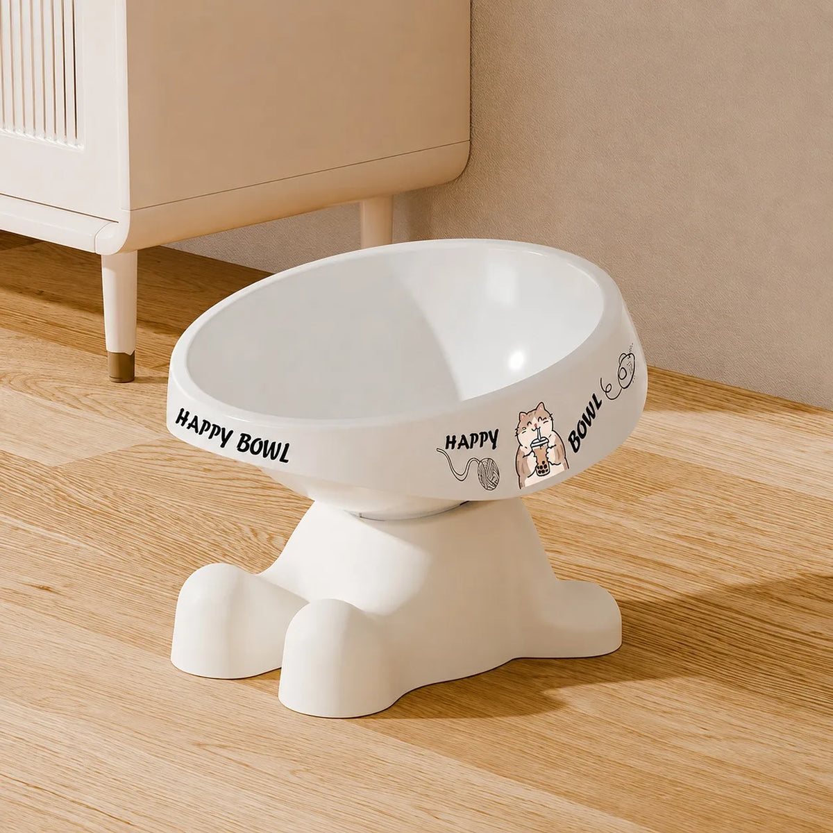 Cute Elevated Pet Feeding Bowl,Elevated Neck Protection Anti-Slip Pet Bowl, Suitable for Medium And Small Dogs Cat Drinking