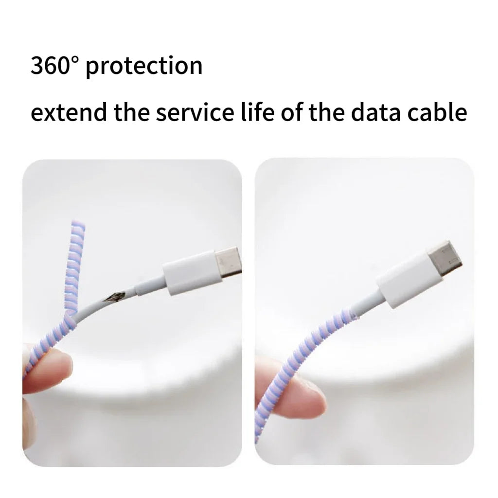 1.4cm Cable Protector Winder For USB Charging Data Cable Wire Protection Cover Protect Data Cord Protector Cable Organizer