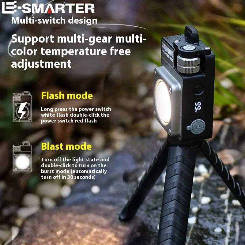 COB Camping Light with Magnetic Hook Emergency Charger, IPX4 Waterproof  Camping Lantern LED Light for Outdoor