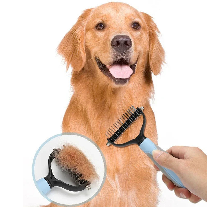 W Dog Cat Grooming Deshedding Brush Undercoat Fur Remover Knot Cutter Comb Puppy Hair Removal Shedding Pet Supplies