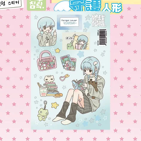 Cute Cartoon Girl Stickers Korea Anime Character Stickers Hand Account Phone Case Planner Diary Scrapbook DIY Decorative Sticker