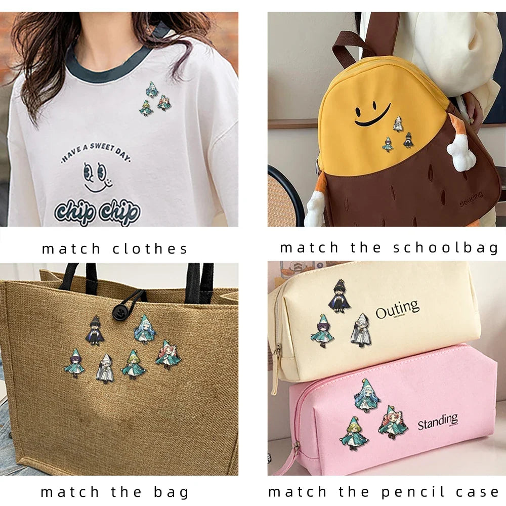 Witch Hat Atelier Enamel Pin Set - 6PCS Coco Agott Olruggio Richeh Anime Brooch Collection, Cute Chibi Badges for Backpacks