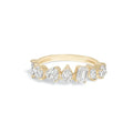 Simple Women's Ring Gold Color Geometry Cubic Zirconia Minimalist Stacking Rings Finger Accessories Female Jewelry Gifts R018