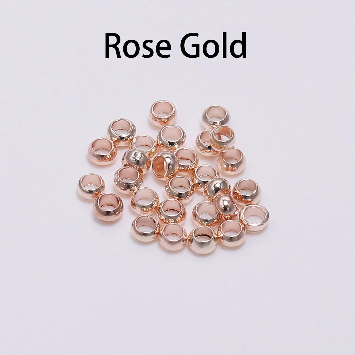 500pcs/lot Gold Silver Copper Ball Crimp End Beads Dia 1.5-3mm Stopper Spacer Beads For DIY Jewelry Making Supplies Accessories