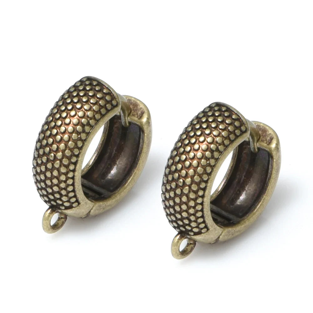 1 Pair NEW Cross Antique Bronze Brass Earring Clasps Hooks Accessories For DIY Woman Earring  Jewelry Making Supplies