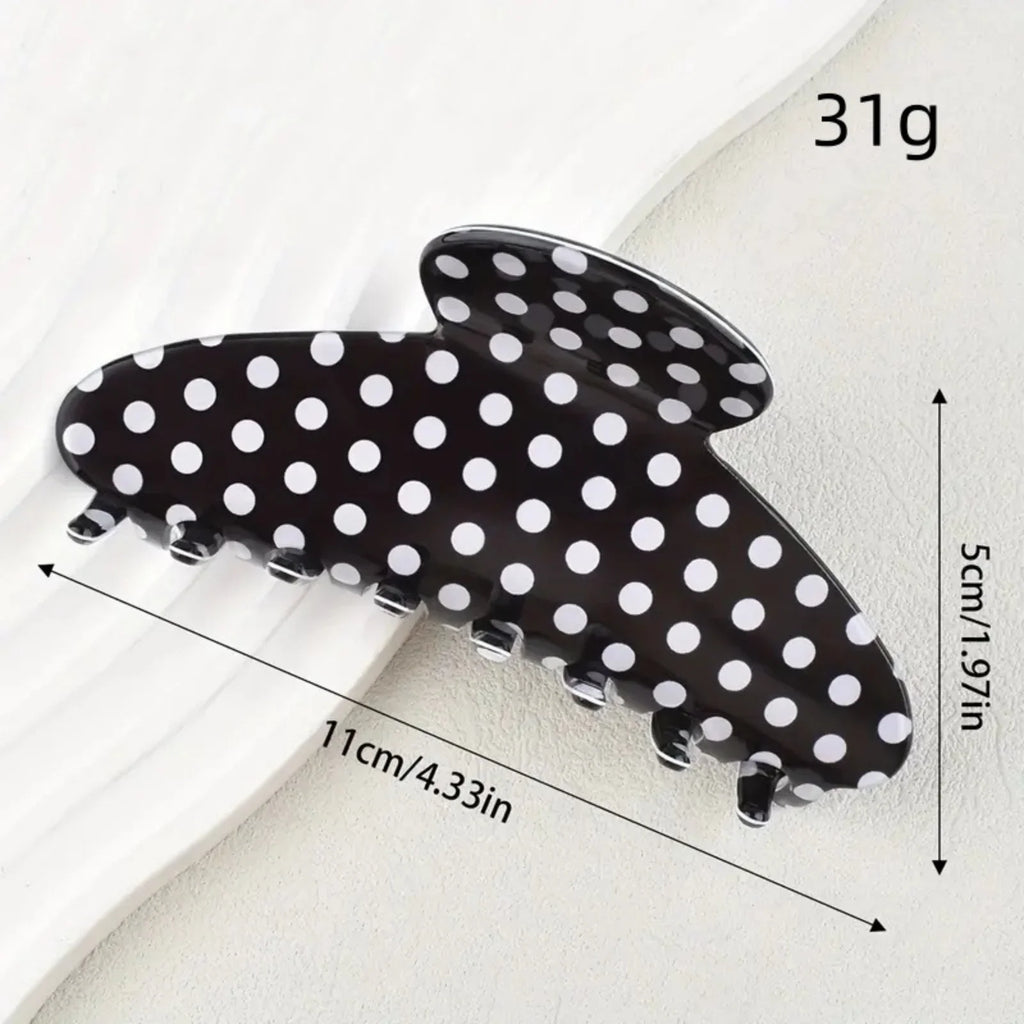 1PC Polka Dot Hair Claw Clips, Large Cute Hair Accessories for Women, Perfect for Updos