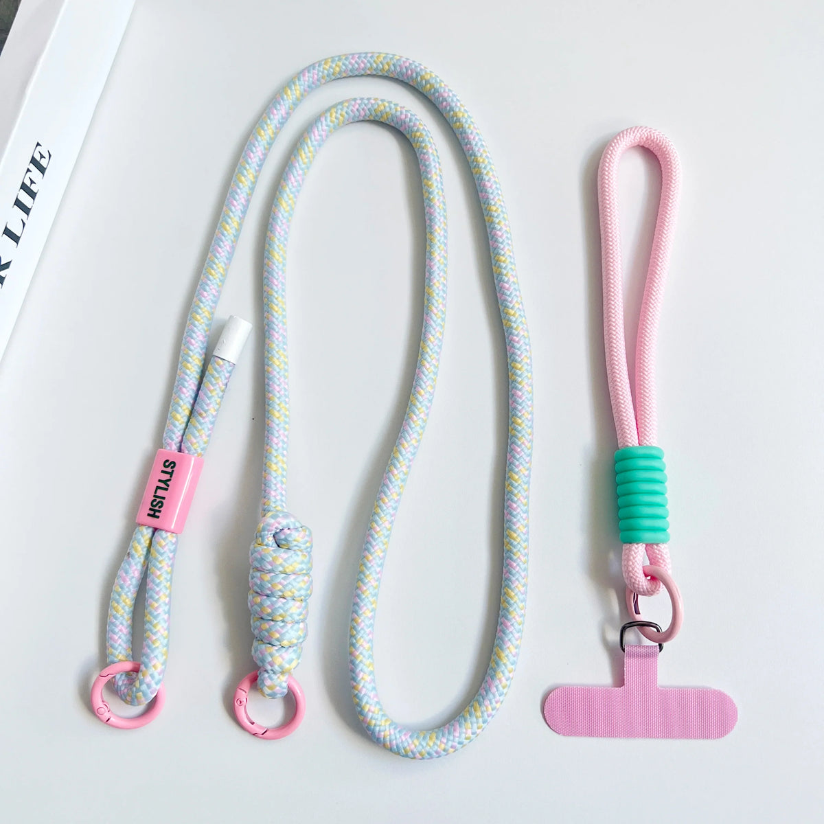 Simple Two-in-one Mobile Phone Lanyard, Crossbody Strap, DIY Wrist Short Rope, Multi-Functional Adjustable Fancy Lanyard