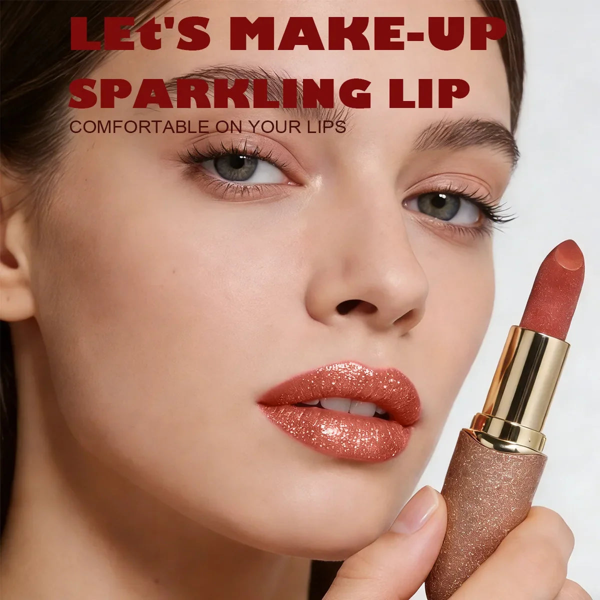 MISS ROSE Velvet Lipstick Shimmer Glossy Lip Balm Hydrating Non-stick Cup Vivid Lip Gloss, Daily Portable Lips Makeup Cosmetics