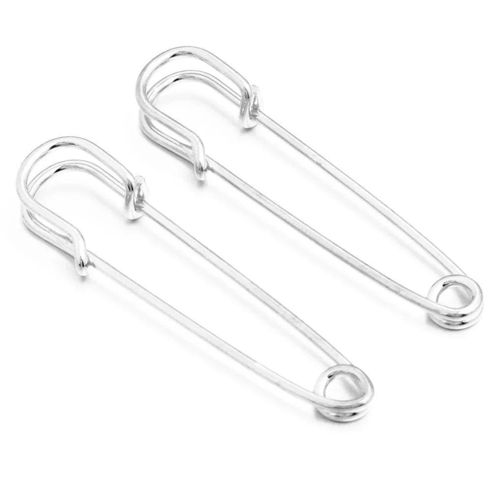 5-10pcs/lot Gold Safety Pins Brooches Blank Base Brooch Pin with Holes Fasteners Pin For DIY Jewelry Making Supplies Accessories