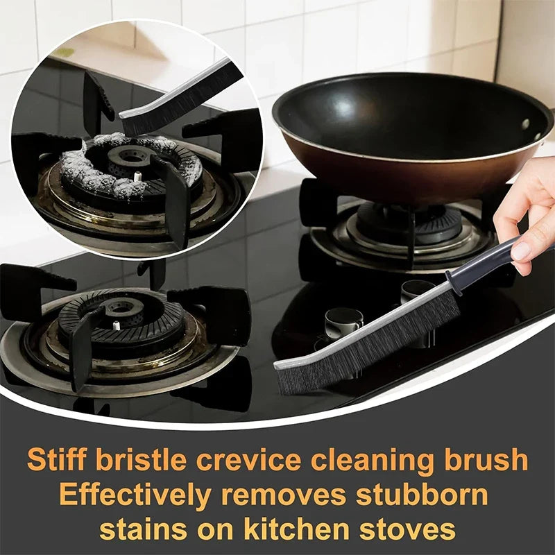 LMETJMA 3Pcs Hard Bristle Crevice Cleaning Brush Gap Cleaning Brush Corner Cleaning Brush Kitchen Window Cleaning Brush JT357
