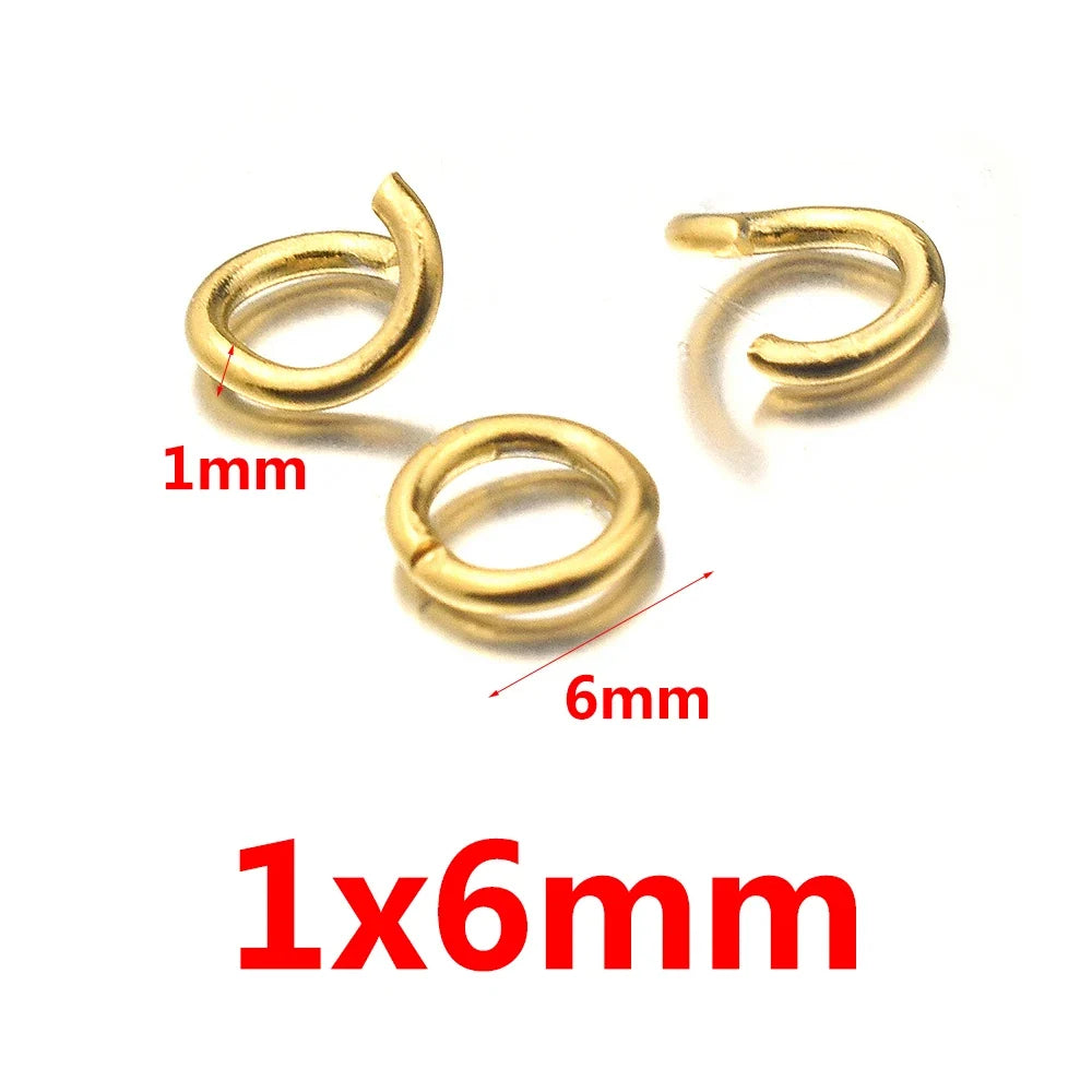 100pcs Lot 4 6 8 10mm Gold Stainless Steel Jump Rings Open Split Ring Connectors for DIY Jewelry Making Supplies Wholesale Items