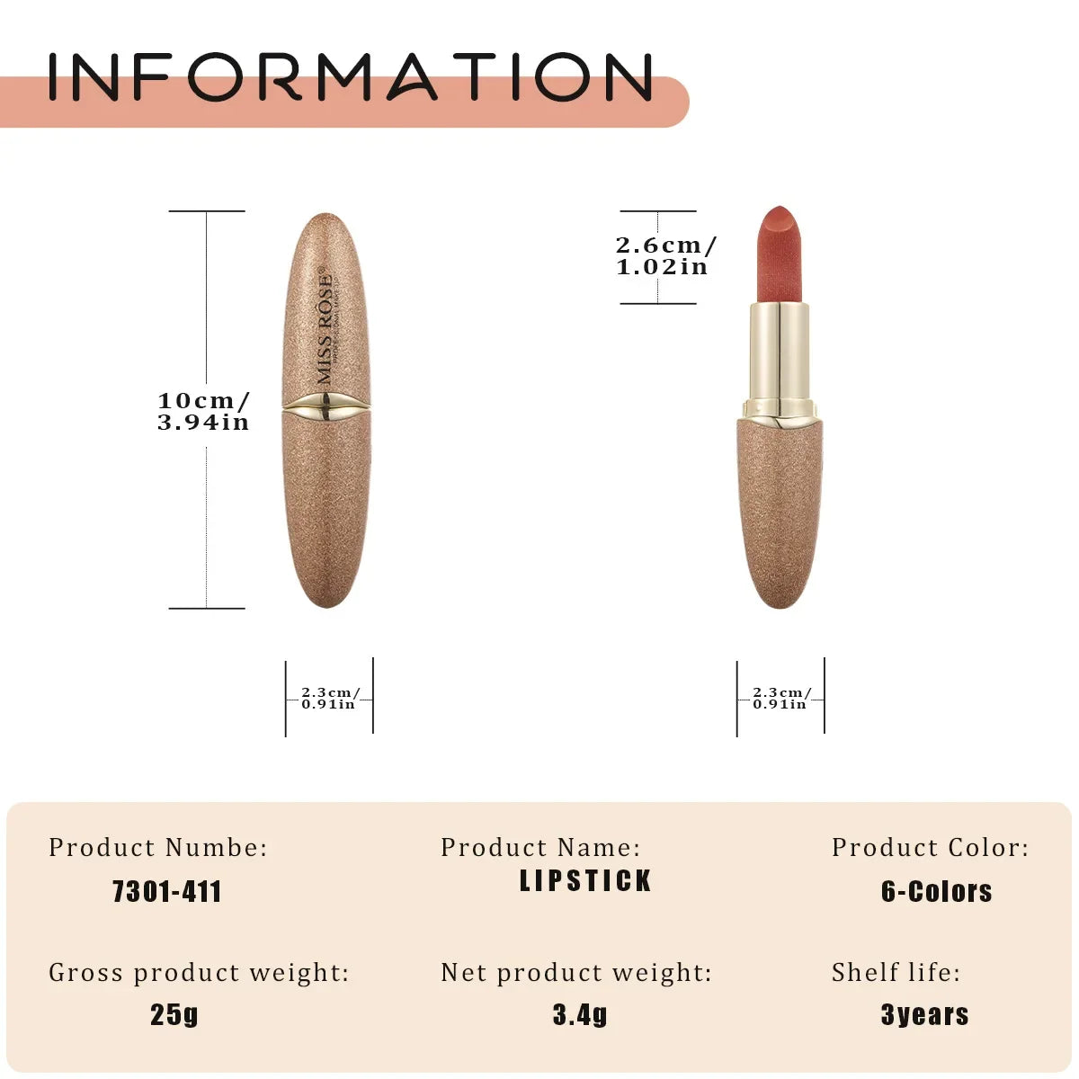 MISS ROSE Velvet Lipstick Shimmer Glossy Lip Balm Hydrating Non-stick Cup Vivid Lip Gloss, Daily Portable Lips Makeup Cosmetics