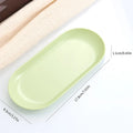 Plastic Cosmetic Storage Tray Nail Art Equipment Plate Nail Art Tray Oval Manicure Tweezers Storage Tray Fake Nail Tray Tool