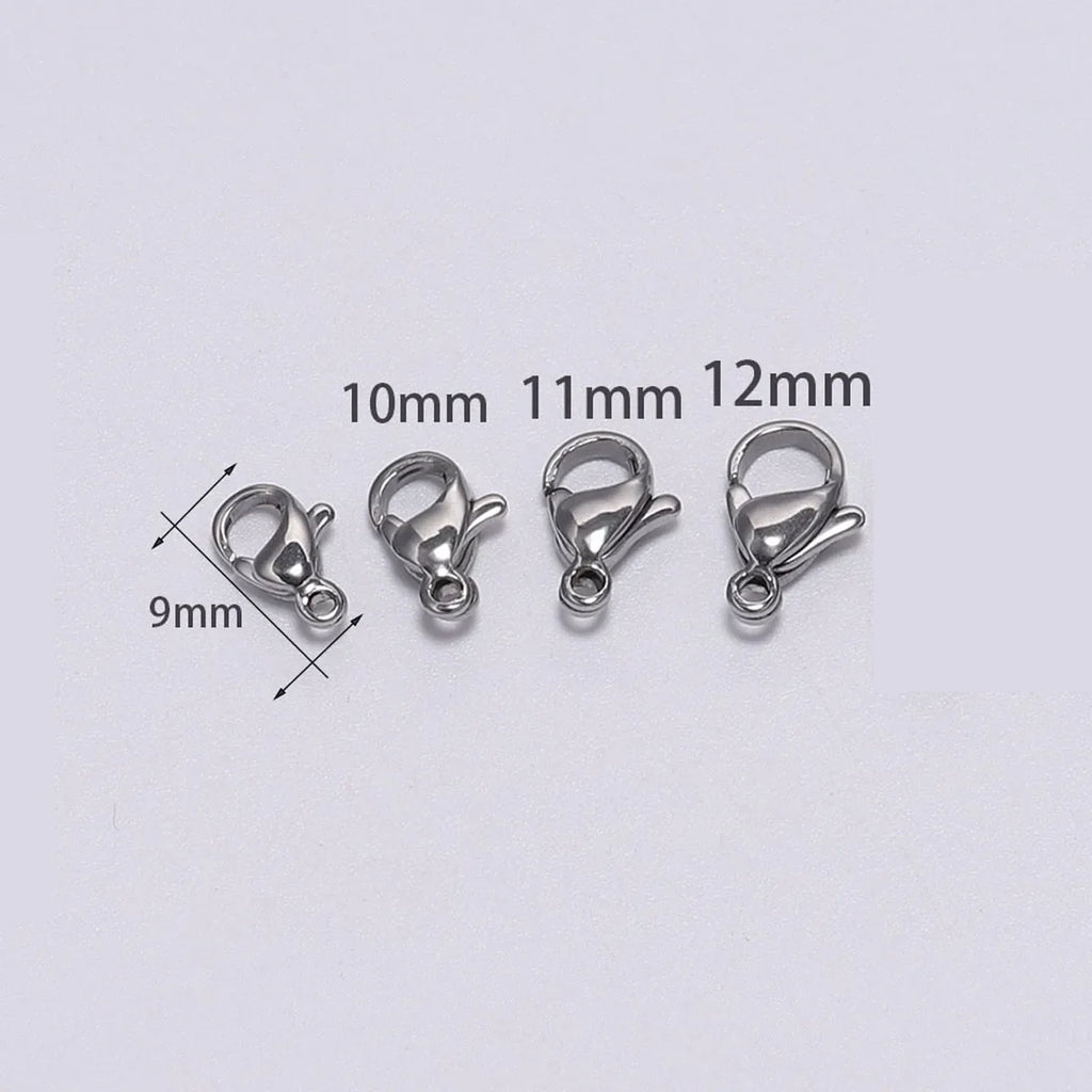 10/20/30Pcs Stainless Steel Gold Plated Lobster Clasp Claw Clasps For Bracelet Necklace Chain Diy Jewelry Making Supplies