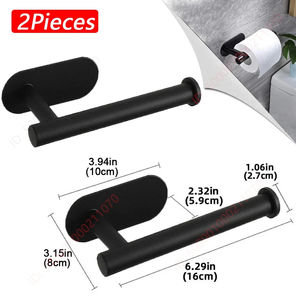 1~2PCS Toilet Paper Rack Bathroom Paper Towel Holder Adhesive Absorbent Paper Dispenser WC Kitchen Hardware Storage Accessories