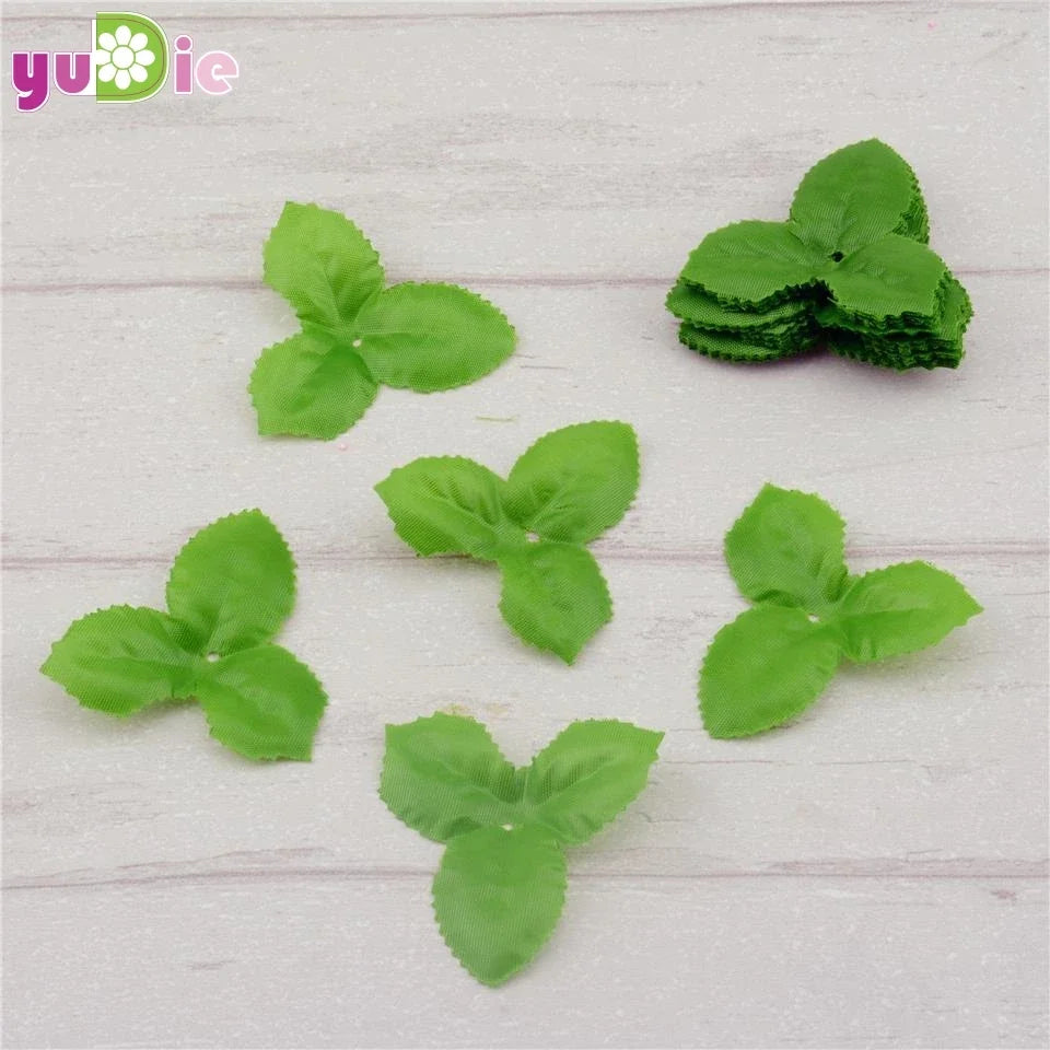 150Pcs Silk Green Artificial Leaves Fake Leaf for Home Decor Wedding Decoration DIY Wreath Artificial Plants Garland Accessories