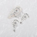 10Pcs New Moon Star Pendant Nail Art Charm 3D Metal Shiny Love Zircon Moon Tassels Nail Pendant DIY Nail Diamond Accessories