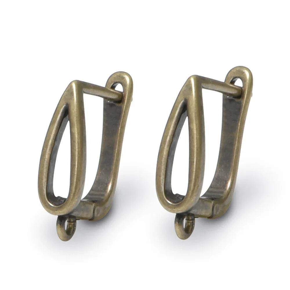 1 Pair NEW Cross Antique Bronze Brass Earring Clasps Hooks Accessories For DIY Woman Earring  Jewelry Making Supplies