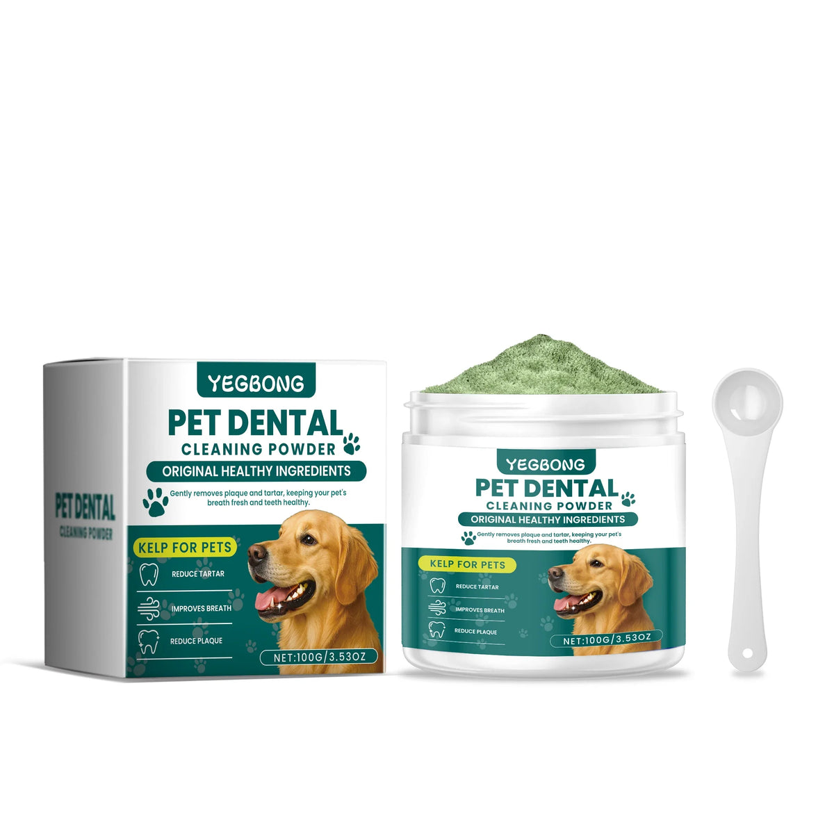 Pet Teeth Cleaning Powder for Dog Reduces Tartar and Calculus Protect Dog Oral Gum Health Freshen Breath Dog Cleaning Products