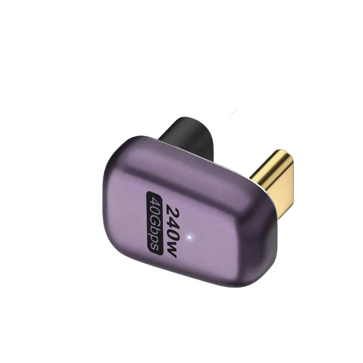 NNBILI 1-2Pcs 240W USB C 180 Degree Adapter U Shape Type C Male to Female 40Gbps Connector for Thunderbolt MacBook Laptop Tablet