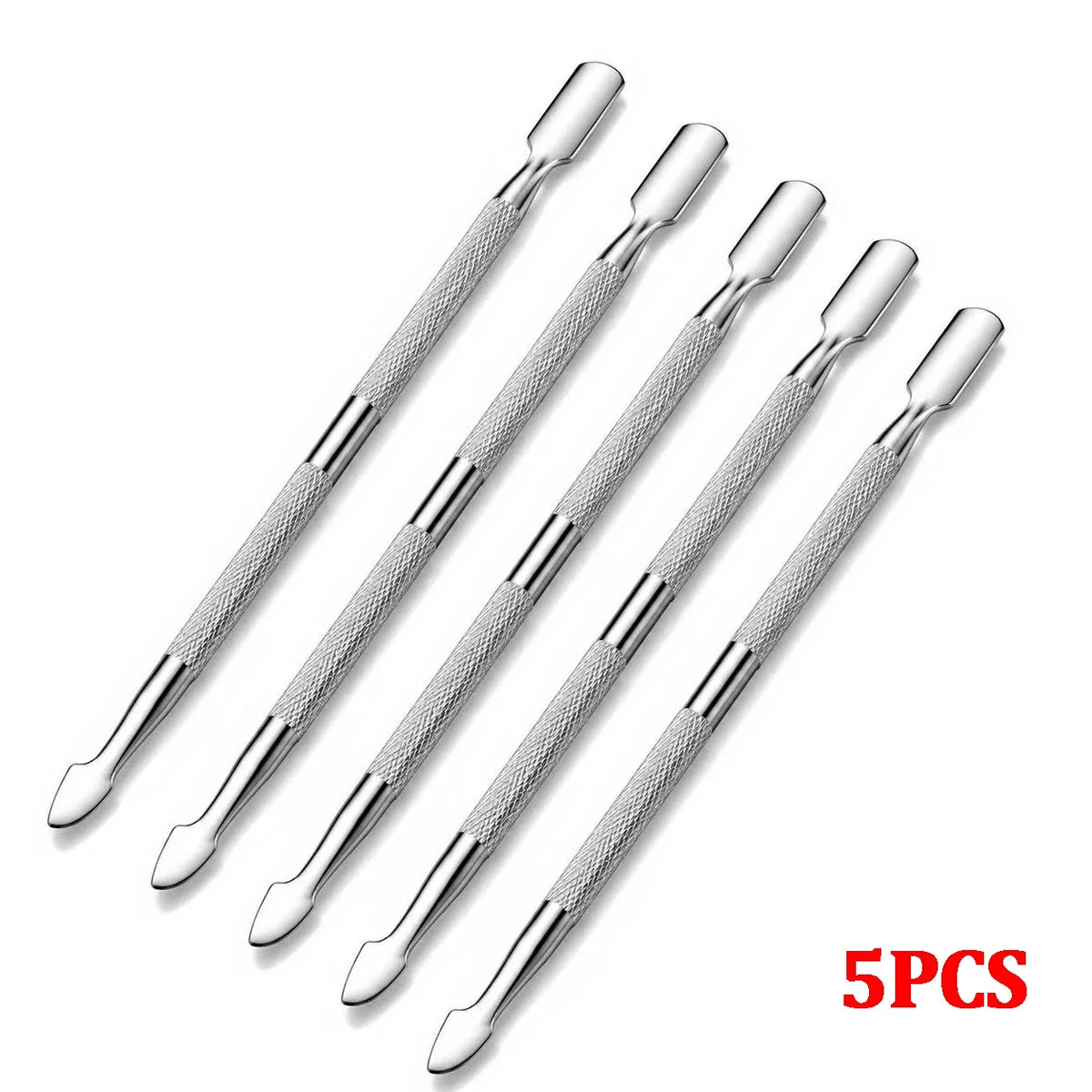 1/10Pcs Double Ended Stainless Steel Cuticle Pusher Dead Skin Push Remover for Pedicure Manicure Nail Art Cleaner Care Tool