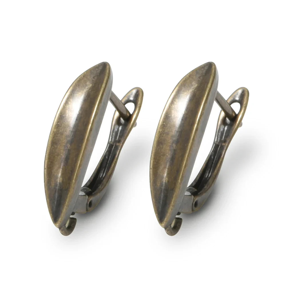 1 Pair NEW Cross Antique Bronze Brass Earring Clasps Hooks Accessories For DIY Woman Earring  Jewelry Making Supplies